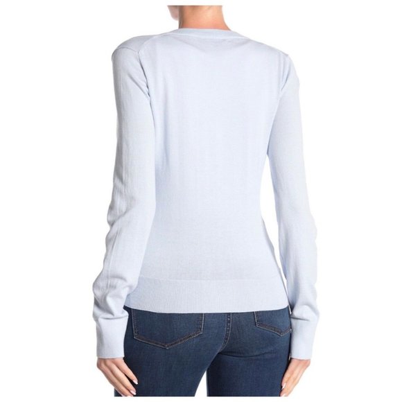 J. CREW Blue Button Front Crew Neck Cardigan - Picture 3 of 7